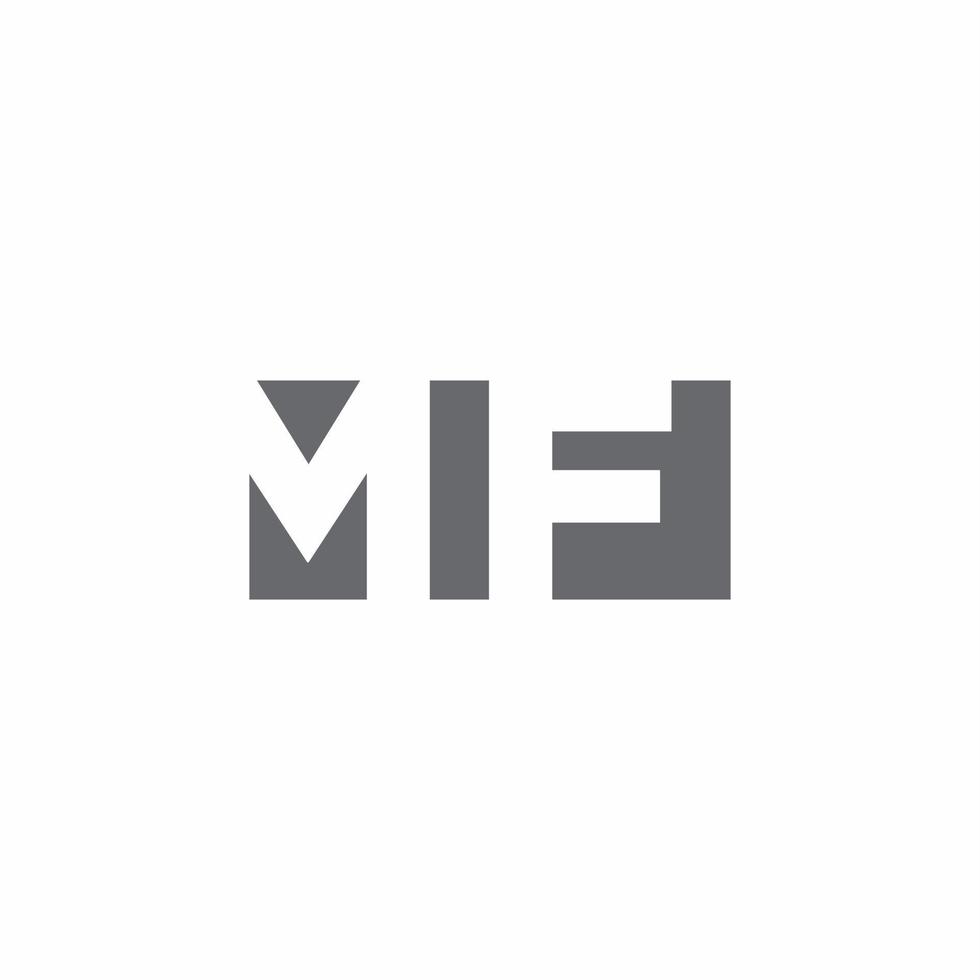 mf-Logo-Monogramm mit negativer Raumstil-Designvorlage vektor