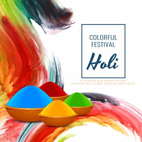 Dekorativer Hintergrund des abstrakten glücklichen religiösen Festivals Holi vektor