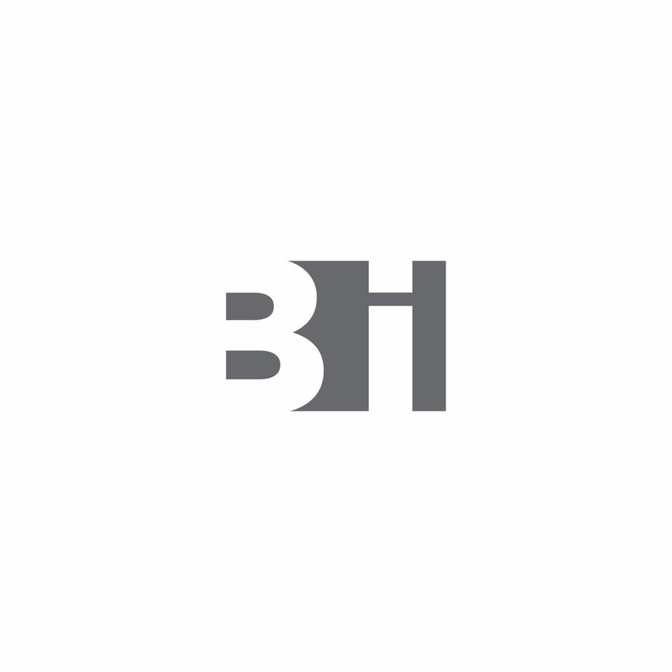 bi-logotyp monogram med negativ rymdstil designmall vektor
