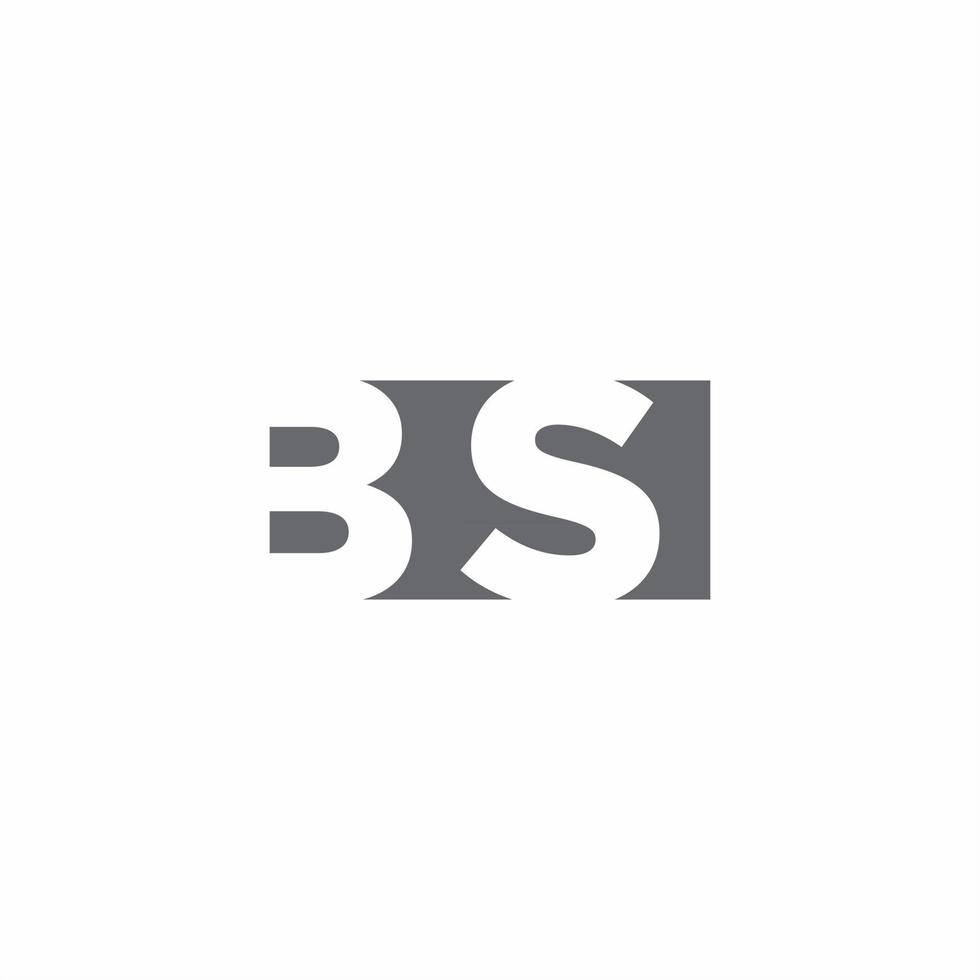 bs logotyp monogram med negativa utrymme stil designmall vektor