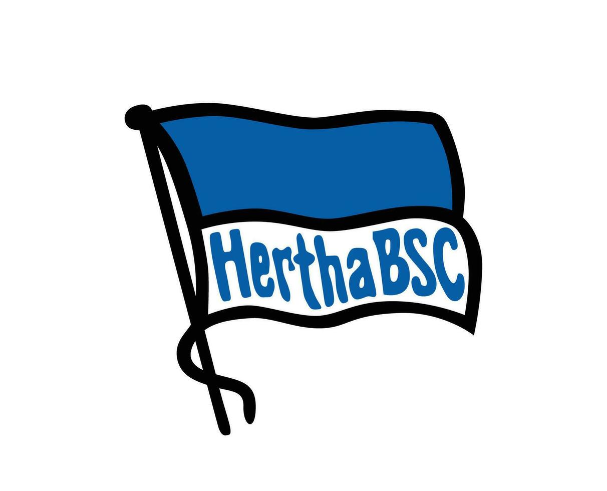 hertha Berlin Verein Logo Symbol Fußball Bundesliga Deutschland abstrakt Design Vektor Illustration