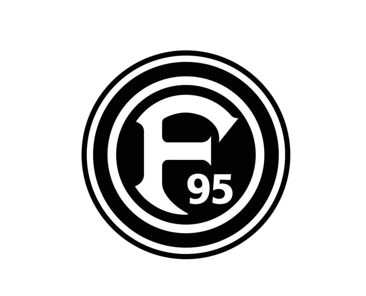 fortuna Düsseldorf klubb logotyp symbol svart fotboll bundesliga Tyskland abstrakt design vektor illustration