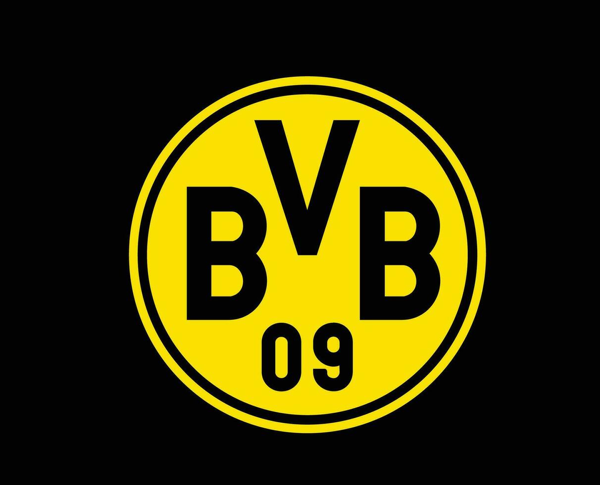Borussia Dortmund Verein Logo Symbol Fußball Bundesliga Deutschland abstrakt Design Vektor Illustration mit schwarz Hintergrund