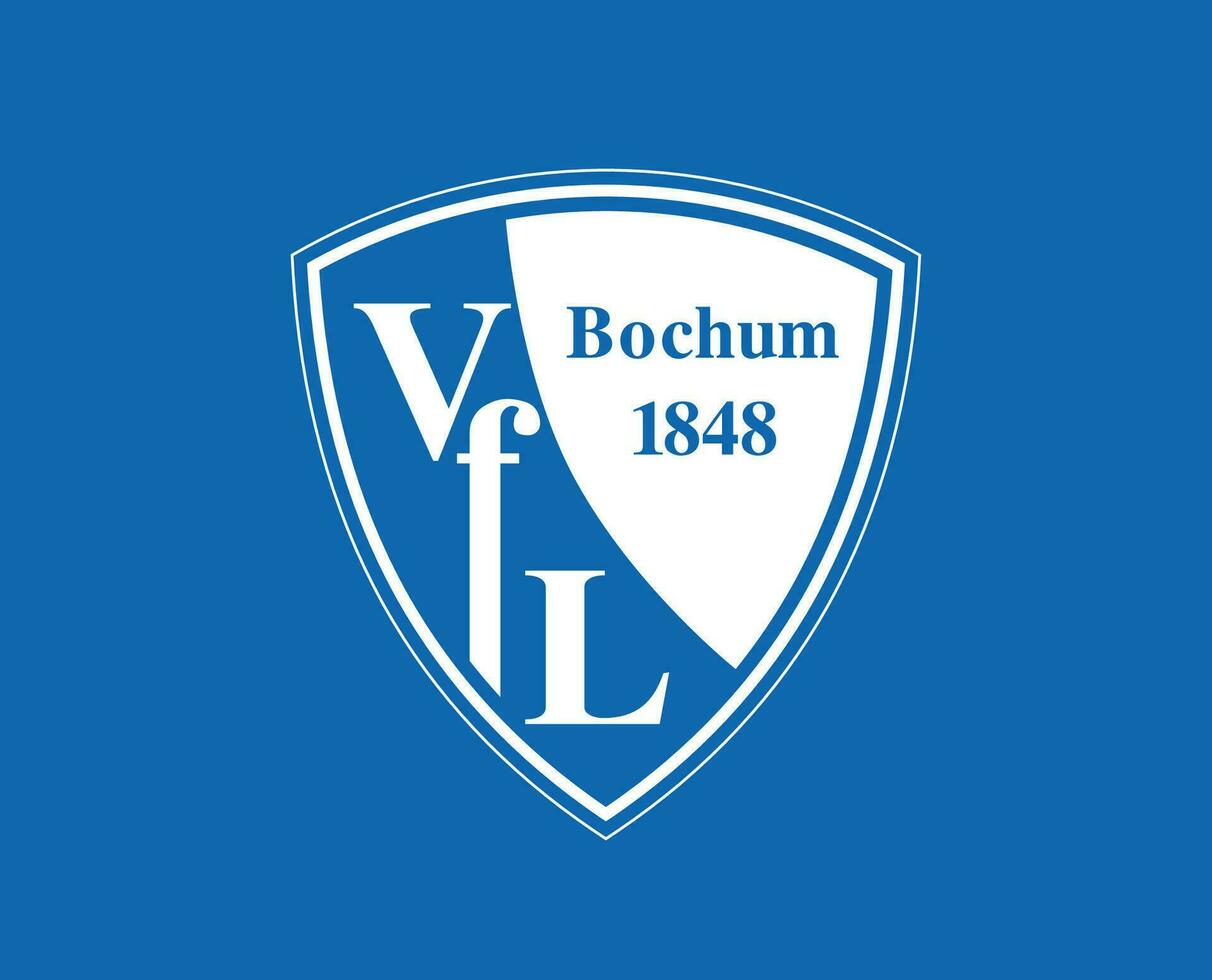 bochum klubb logotyp symbol fotboll bundesliga Tyskland abstrakt design vektor illustration med blå bakgrund
