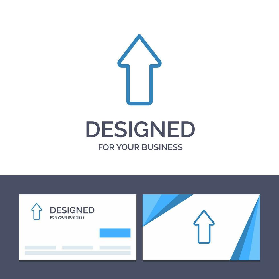 kreativ företag kort och logotyp mall pil pilar upp ladda upp vektor illustration