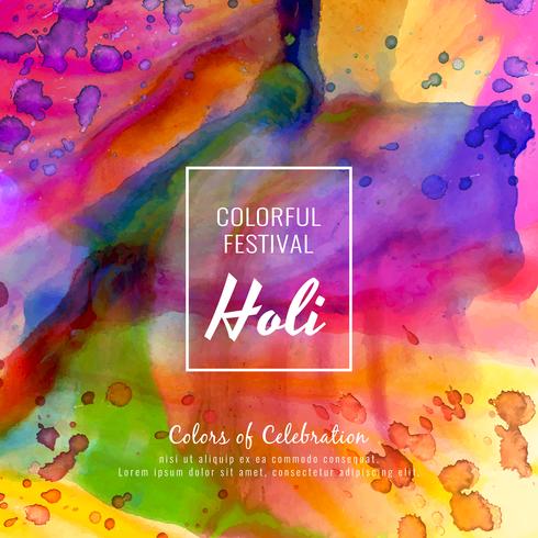 Abstrakt Glad Holi färgstark festival stilig bakgrunds illustration vektor