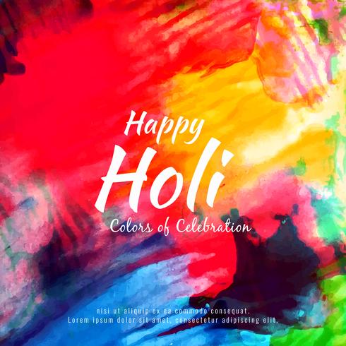 Abstrakt Glad Holi färgglada festival dekorativa bakgrundsdesign vektor