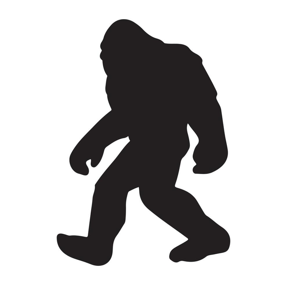 Bigfoot Silhouette t Hemd Design. Vektor Illustration.