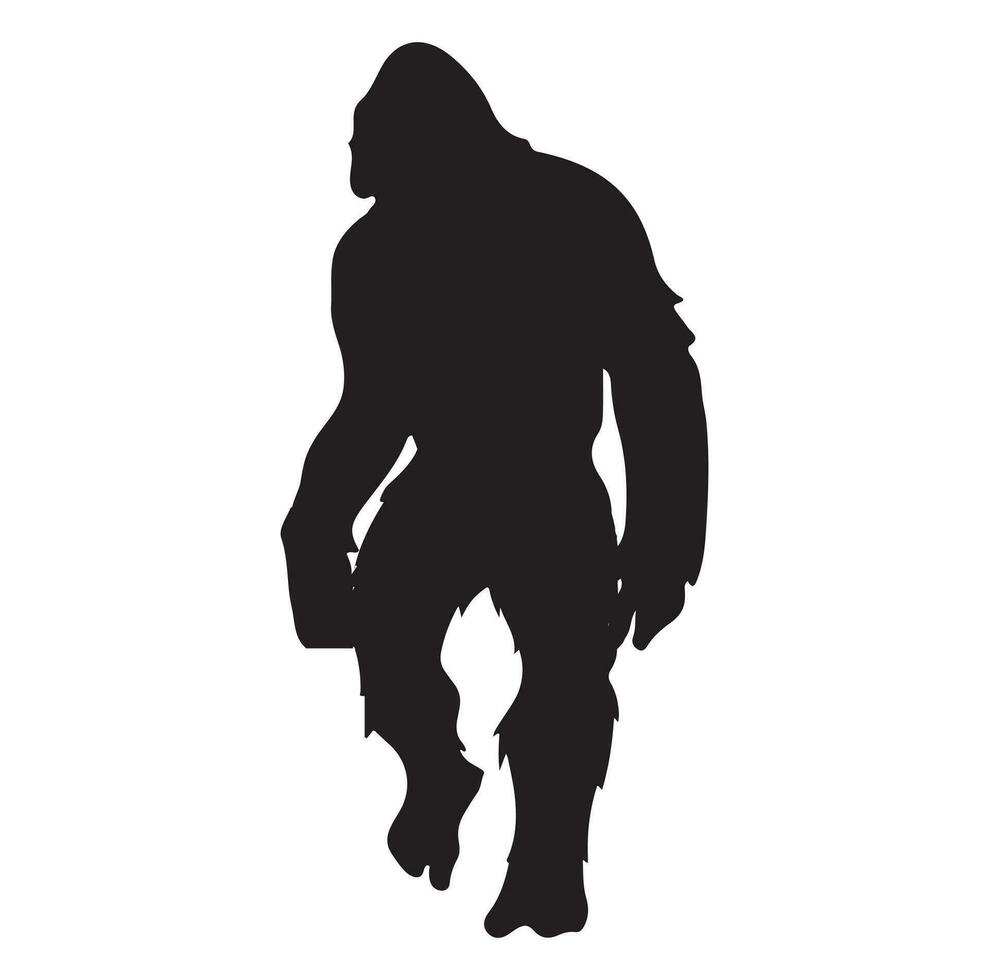 Bigfoot Silhouette t Hemd Design. Vektor Illustration.