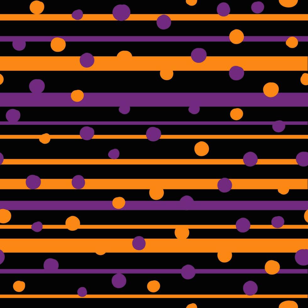 ein schwarz und Orange gestreift Hintergrund mit Polka Punkte vektor