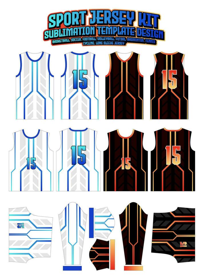 Techno sportlich Gradient Jersey Design Sportbekleidung Muster Vorlage vektor