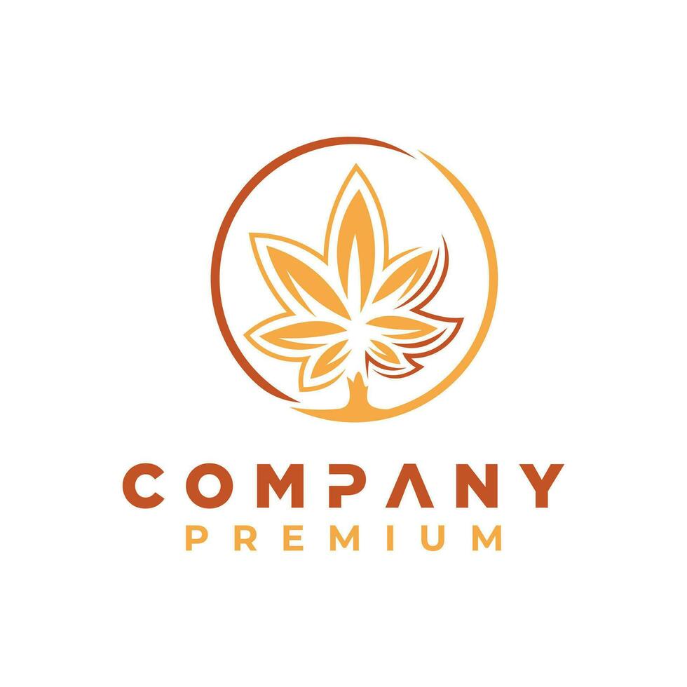 Cannabis Marihuana Logo Design Vektor