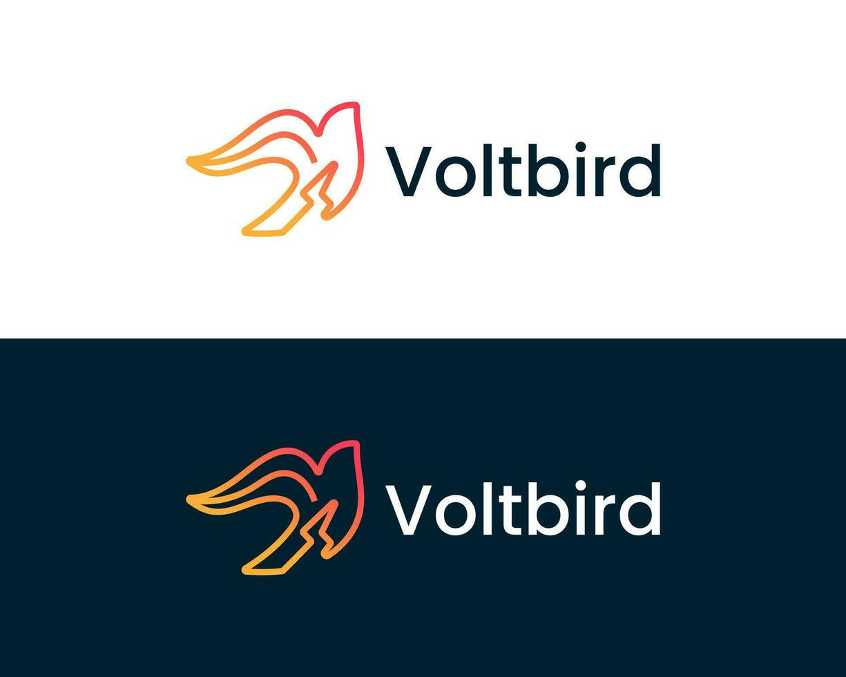 fliegend Vogel Taube mit Leistung Zeichen modern Logo Design Vorlage vektor