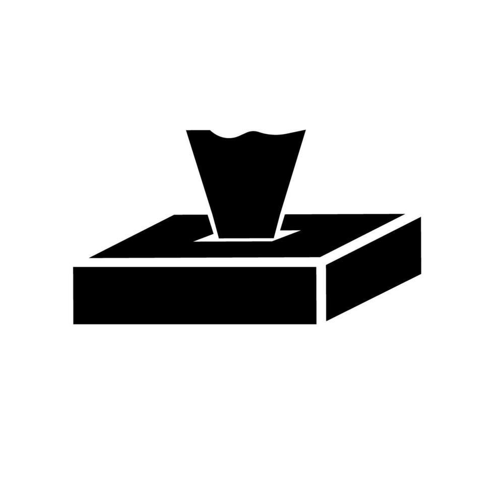 Gewebe Box Silhouette Symbol. Vektor. vektor