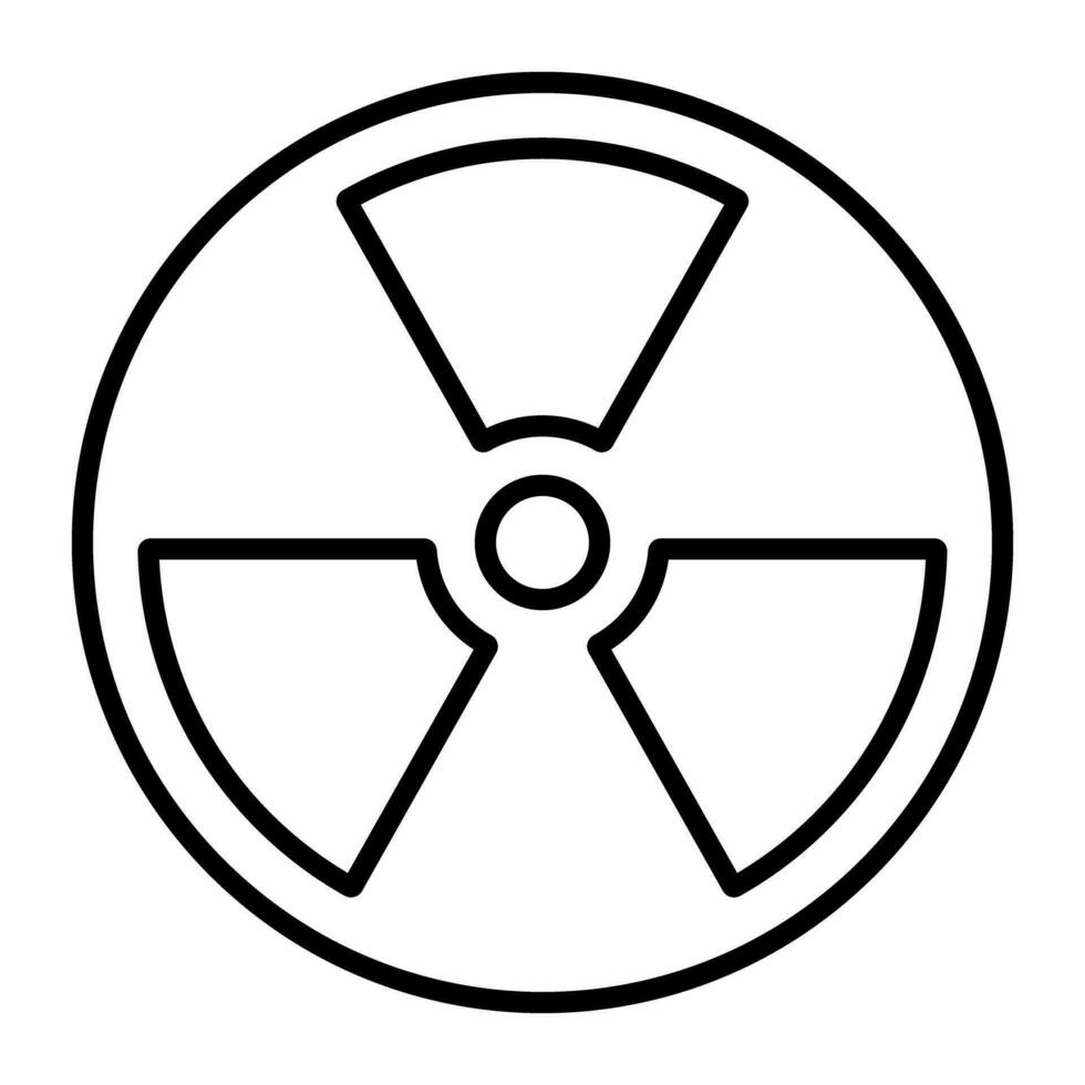 enkel radioaktiv ikon. kärn tecken. vektor. vektor