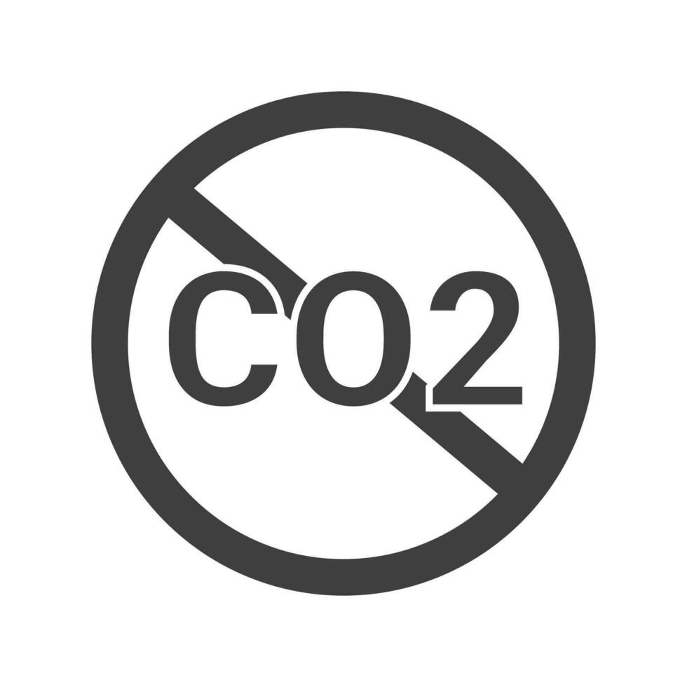 co2 Verordnung. Kohlenstoff Dioxid Verbot. Vektor. vektor