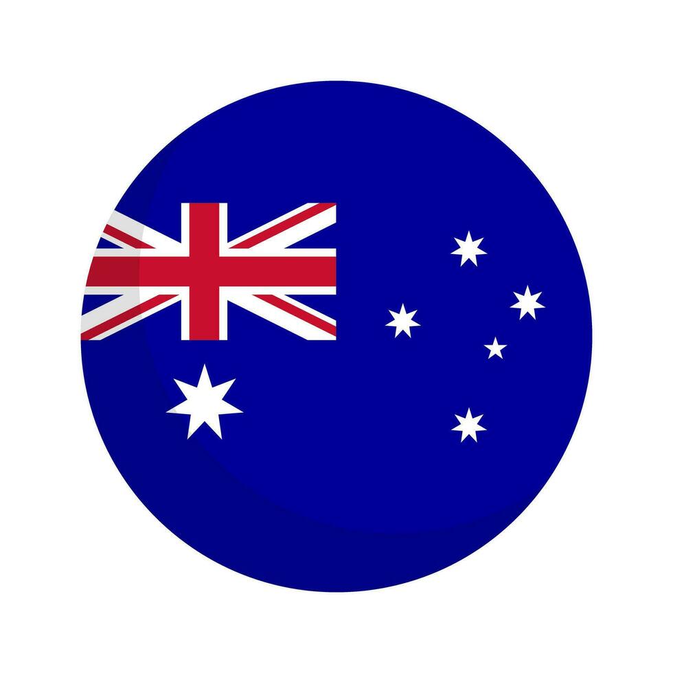runda australier flagga ikon. vektor. vektor