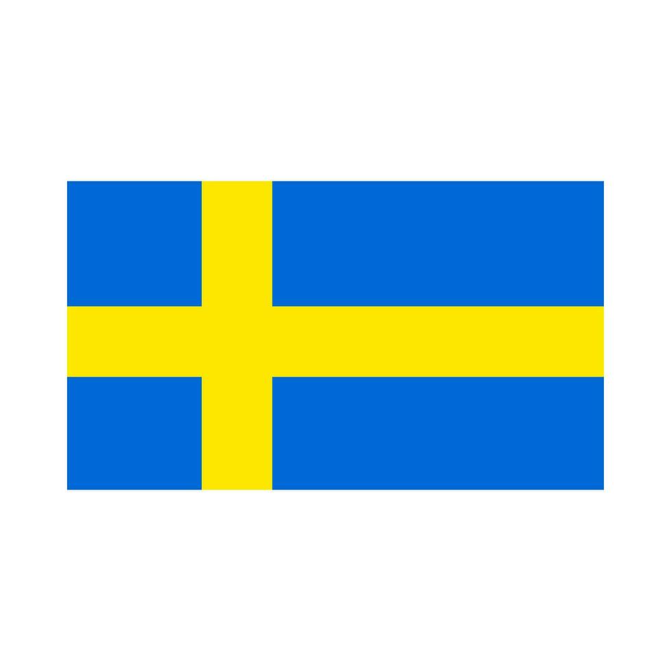 Schwedisch Flagge. Schweden Flagge. Vektor. vektor