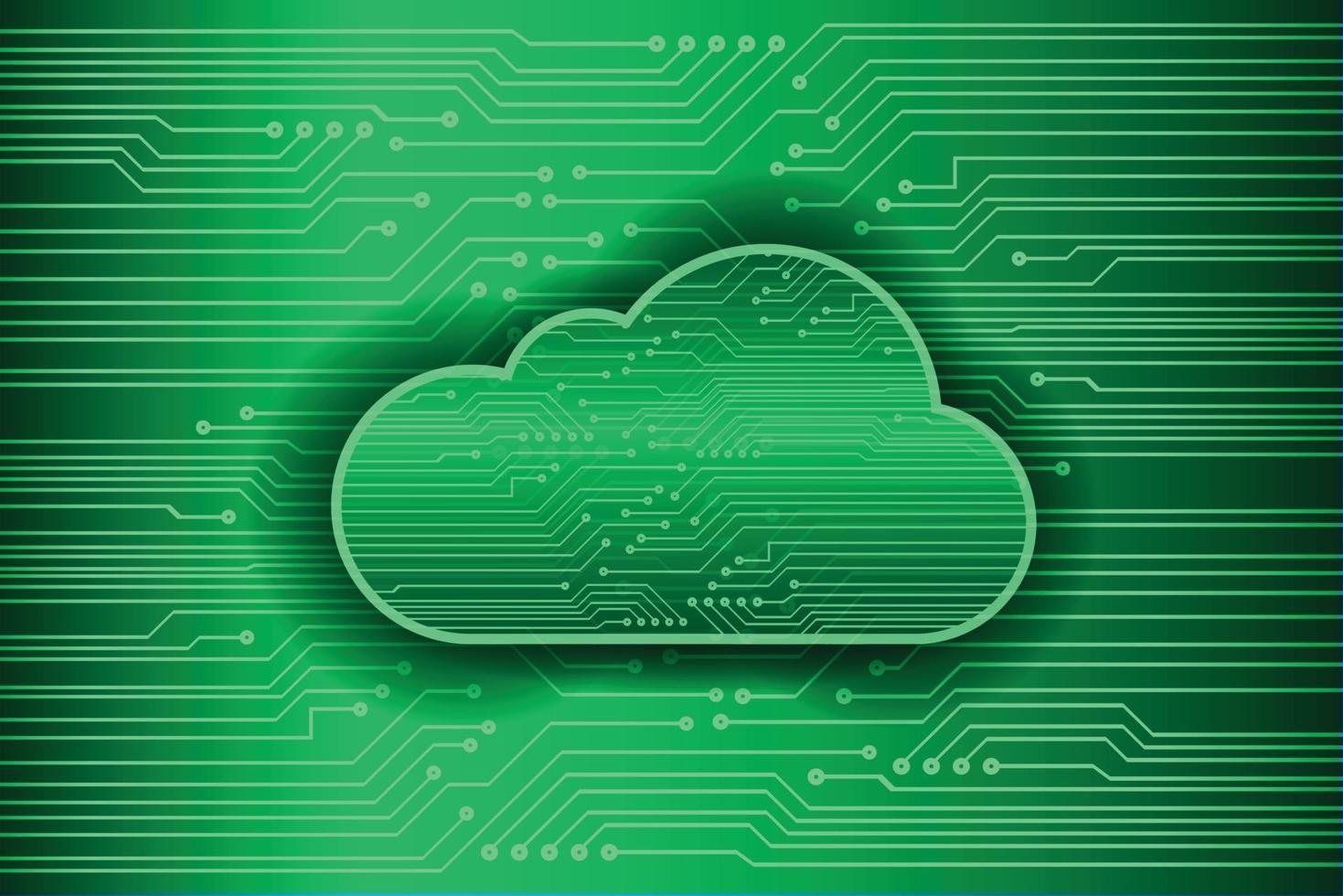 Cloud-Computing-Cyber-Schaltung Zukunftstechnologie-Konzept Hintergrund concept vektor