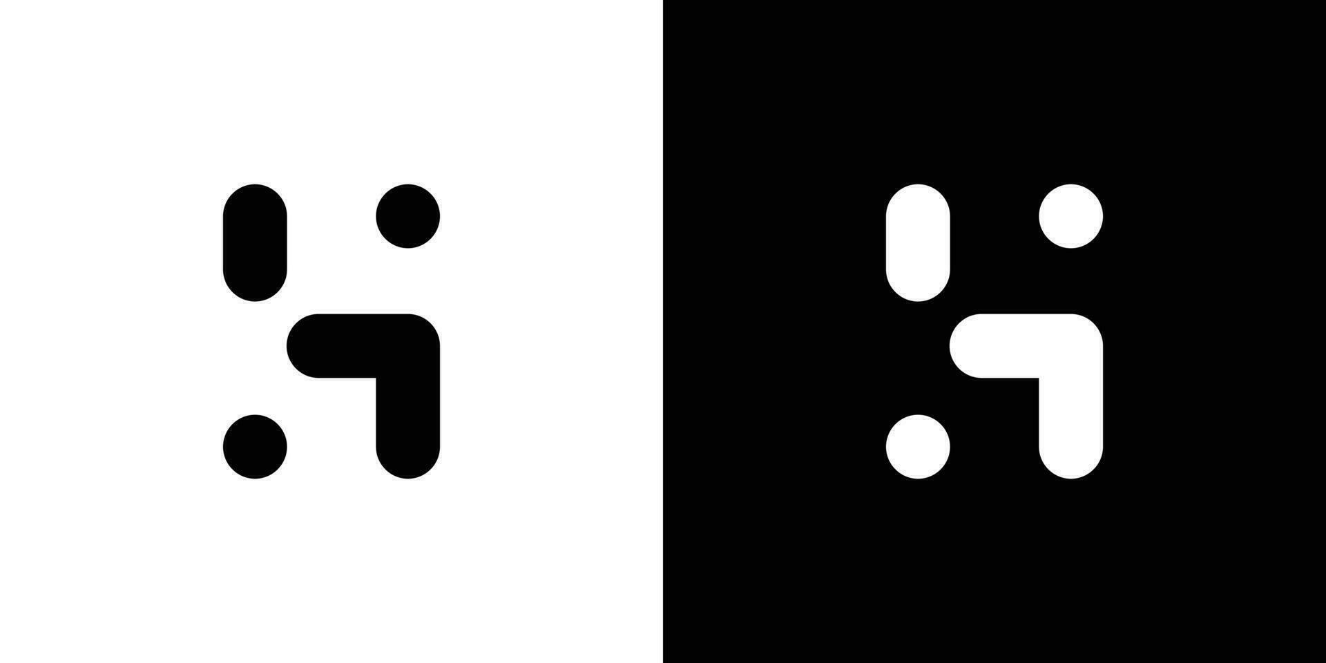modern och unik h logotyp design vektor