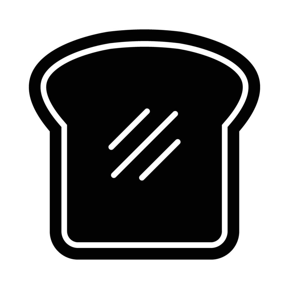 Toast Vektor Glyphe Symbol zum persönlich und kommerziell verwenden.