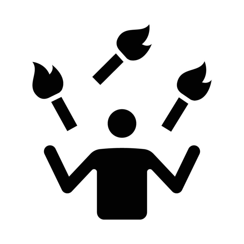 jonglering brand vektor glyf ikon för personlig och kommersiell använda sig av.
