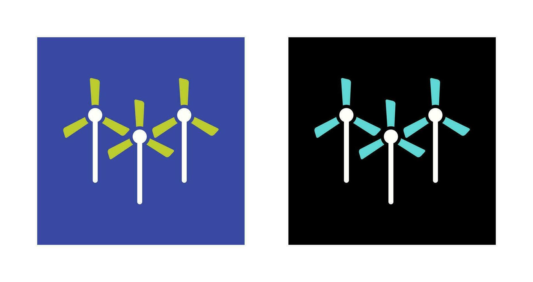 Vektorsymbol für mehrere Windmühlen vektor