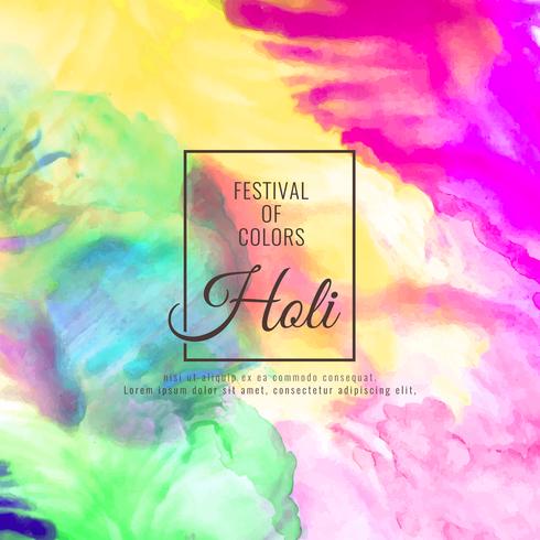 Abstrakte glückliche Holi bunte Festivalhintergrundillustration vektor