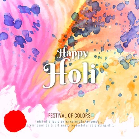 Abstrakte glückliche Holi bunte Festivalfeier-Hintergrundillustration vektor