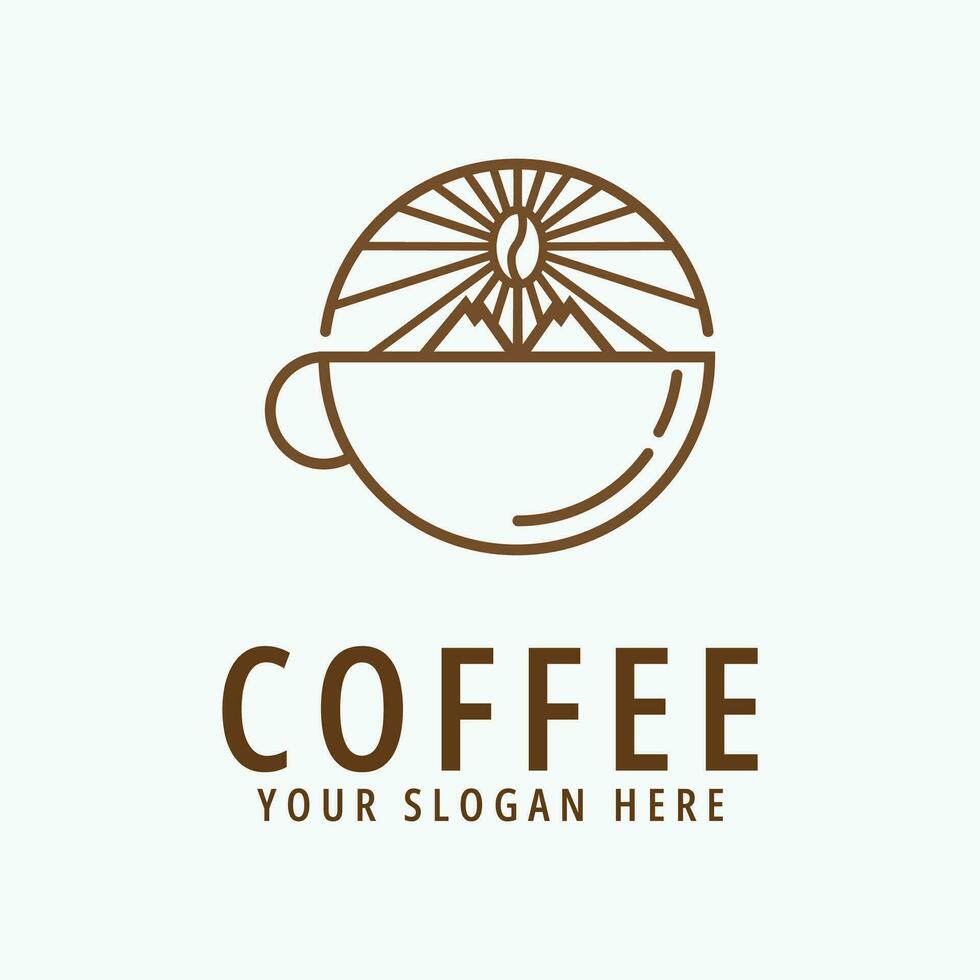 Kaffee Tasse Logo Vektor Illustration Design