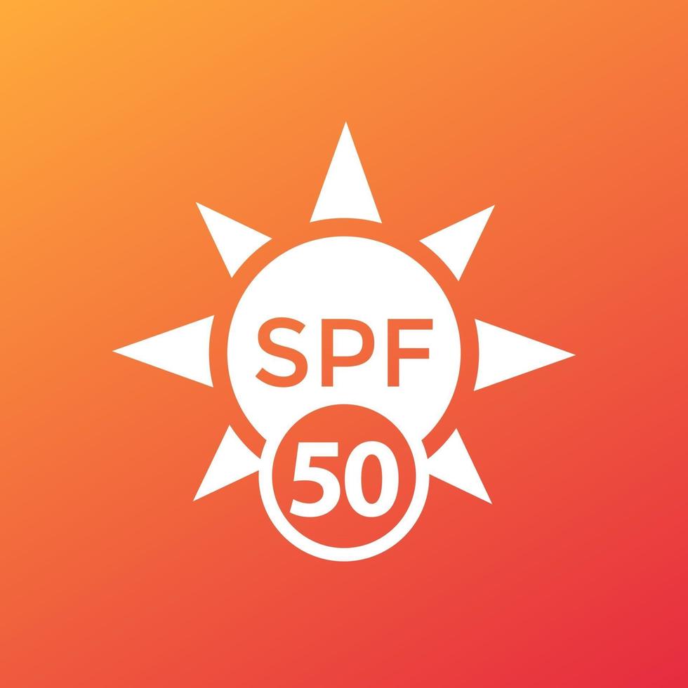 uv, spf 50 Sonnenschutzsymbol vektor