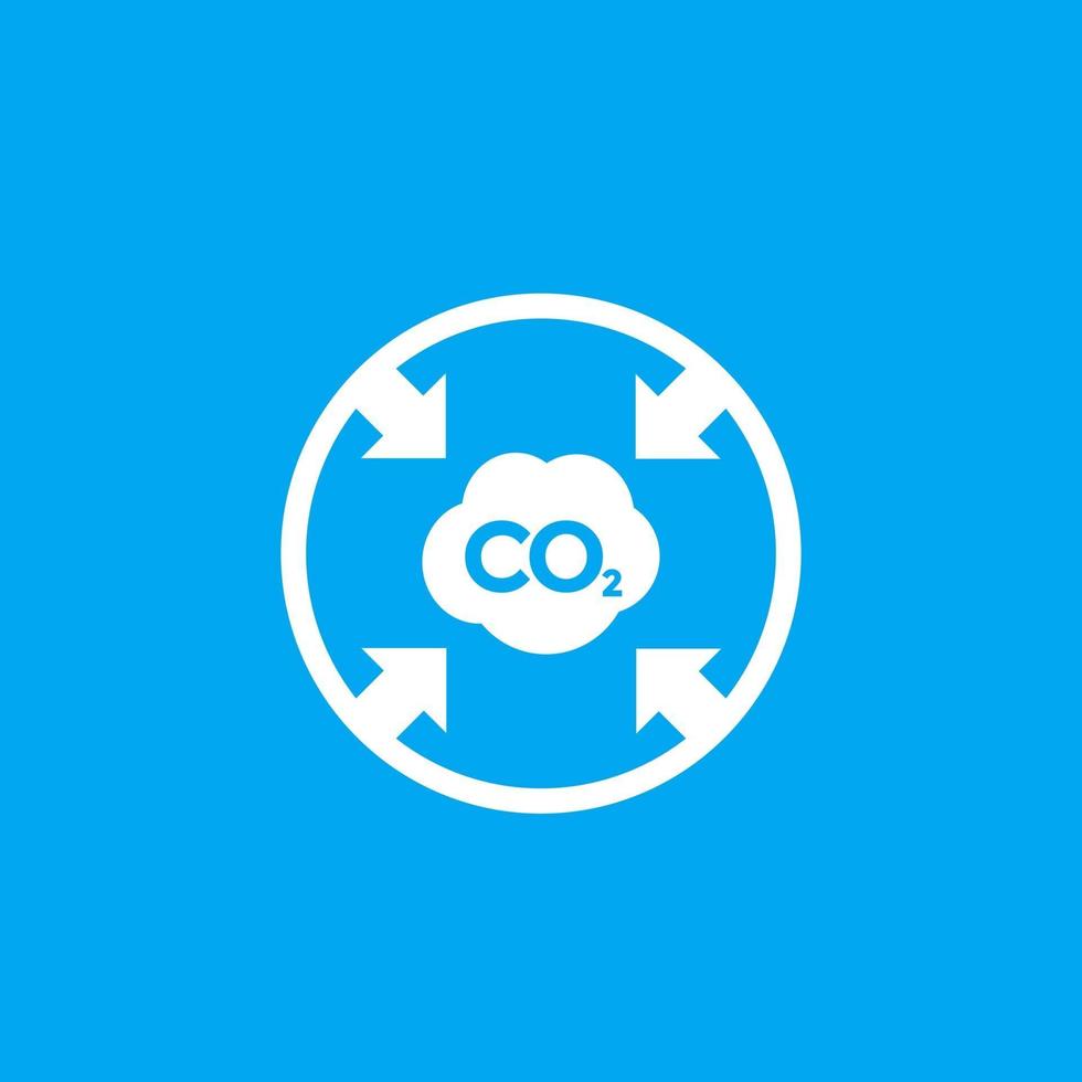 Symbol für CO2, Reduzierung der CO2-Emissionen vektor