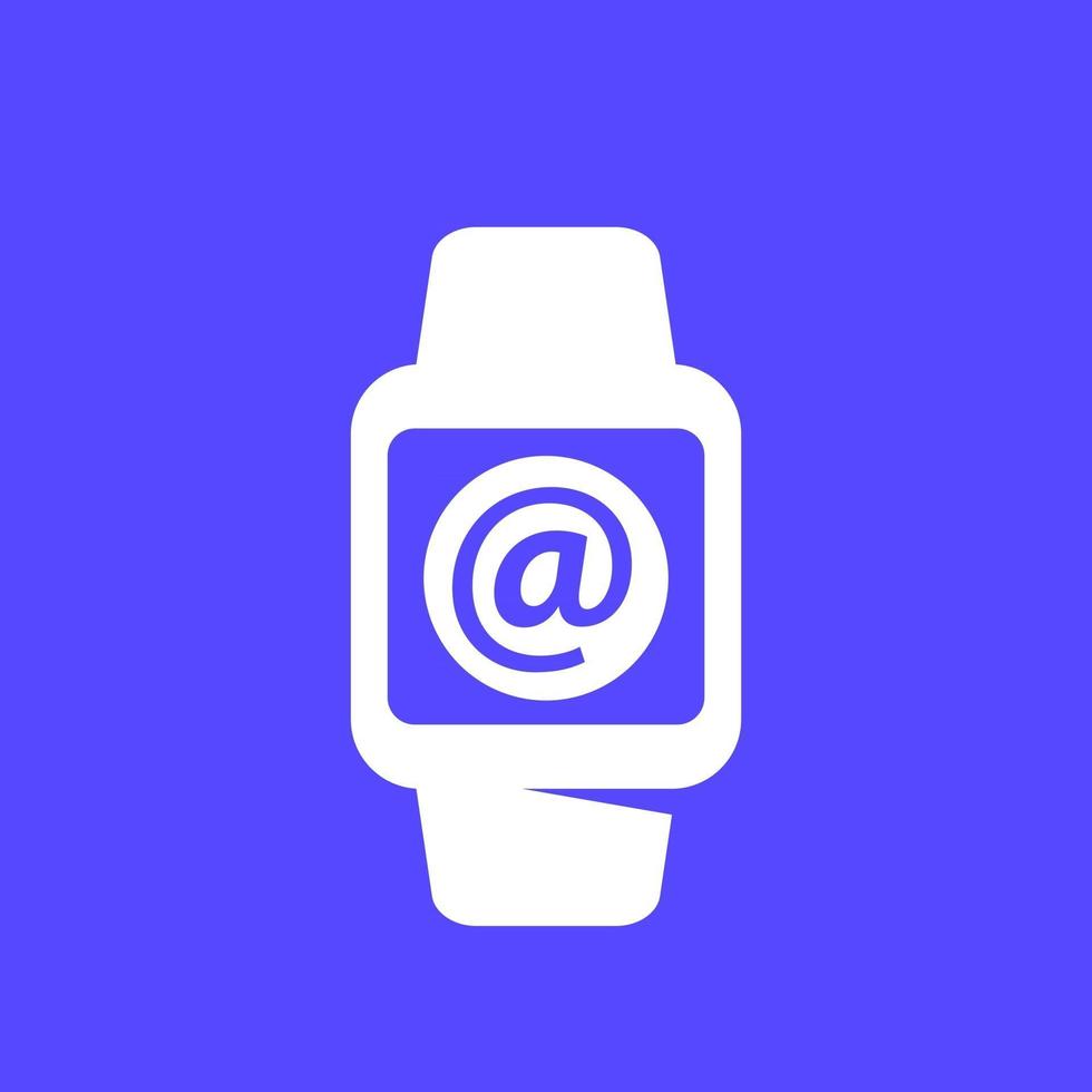e-post, e-post och smart watch-ikon för webben vektor