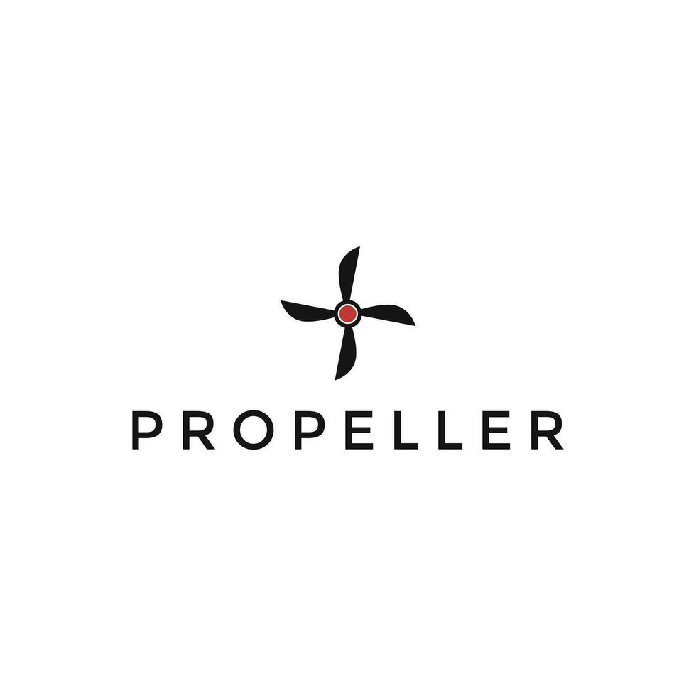 enkel propeller logotyp design mall vektor