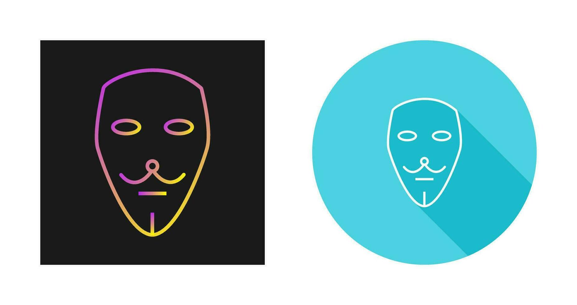 två masker vektor ikon