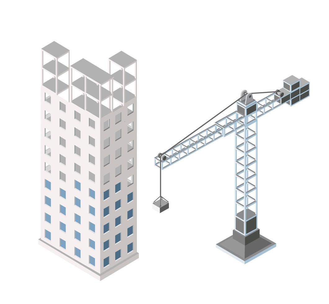 urban industriell isometrisk 3d arkitektonisk planplan vektor