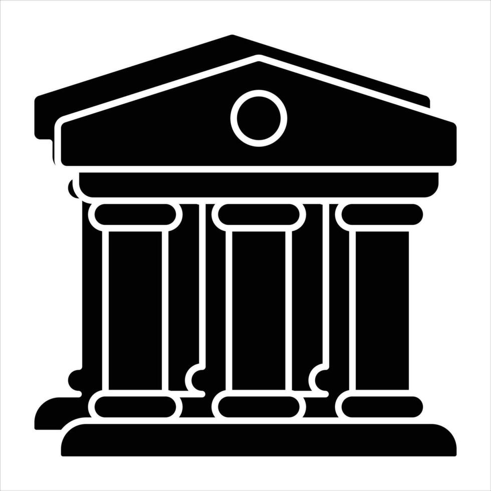 Bank Glyphe Symbol Design Stil vektor