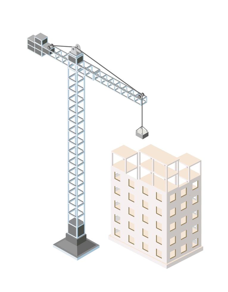 urban industriell isometrisk 3d arkitektonisk planplan vektor