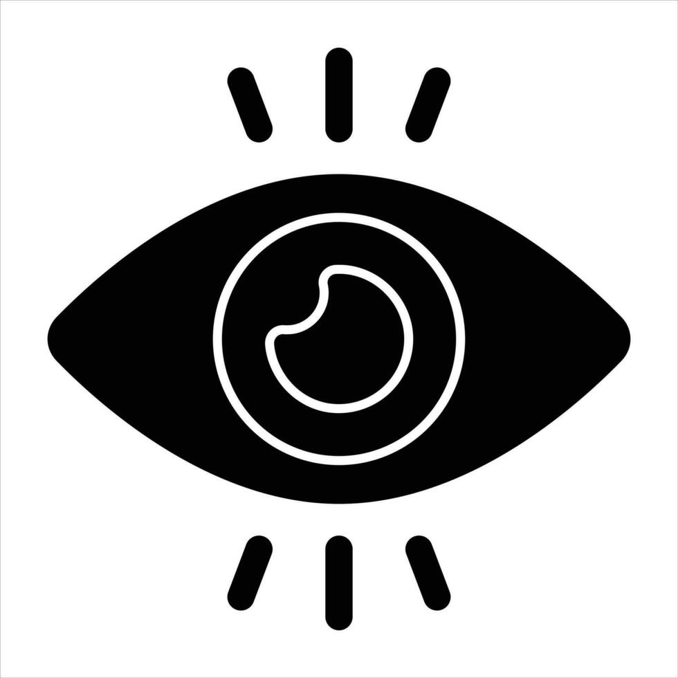 Vision Glyphe Symbol Design Stil vektor