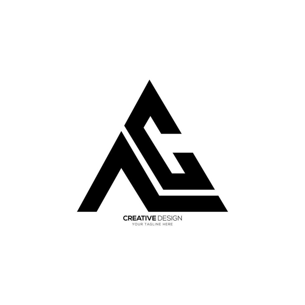 Dreieck Brief ac modern Typografie stilvoll abstrakt Monogramm Logo. ein Logo. c Logo vektor