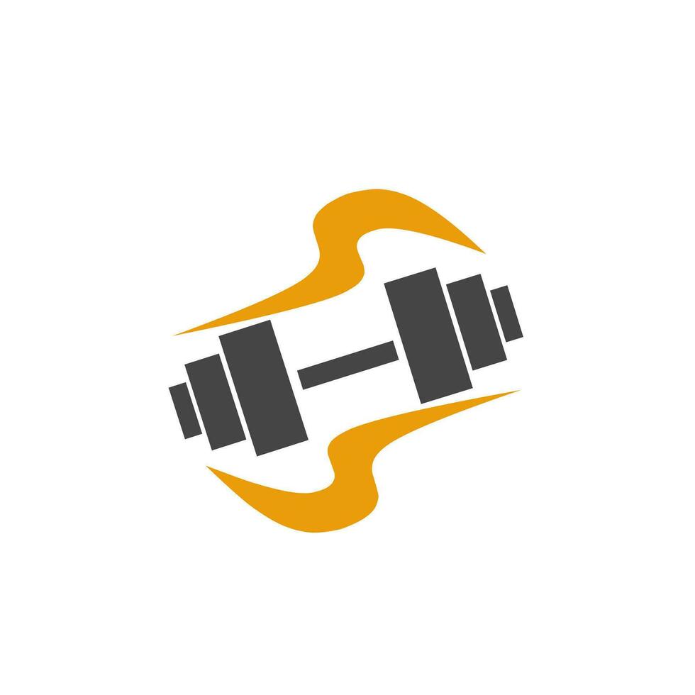 Fitnessstudio Fitness Logo. Fitnessstudio Logo mit Hantel Element. Logo Designs zum Fitness Industrie vektor