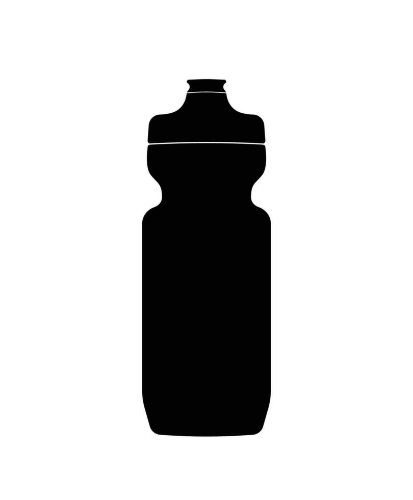 Plastik Finger Griff Sport Wasser Flasche Silhouette, Radfahren Wasser Flasche Symbol vektor