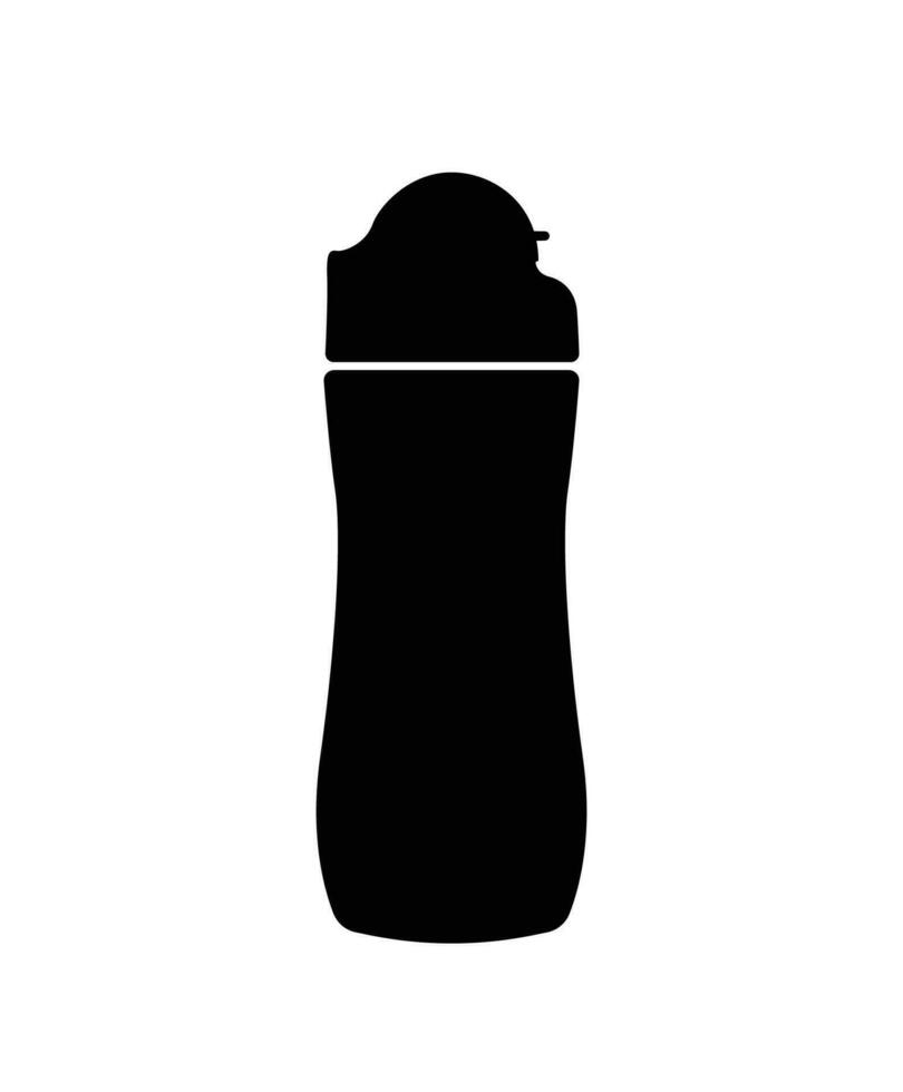 Plastik Wasser Flasche Silhouette, Sport Fitness Wasser Flasche Symbol vektor