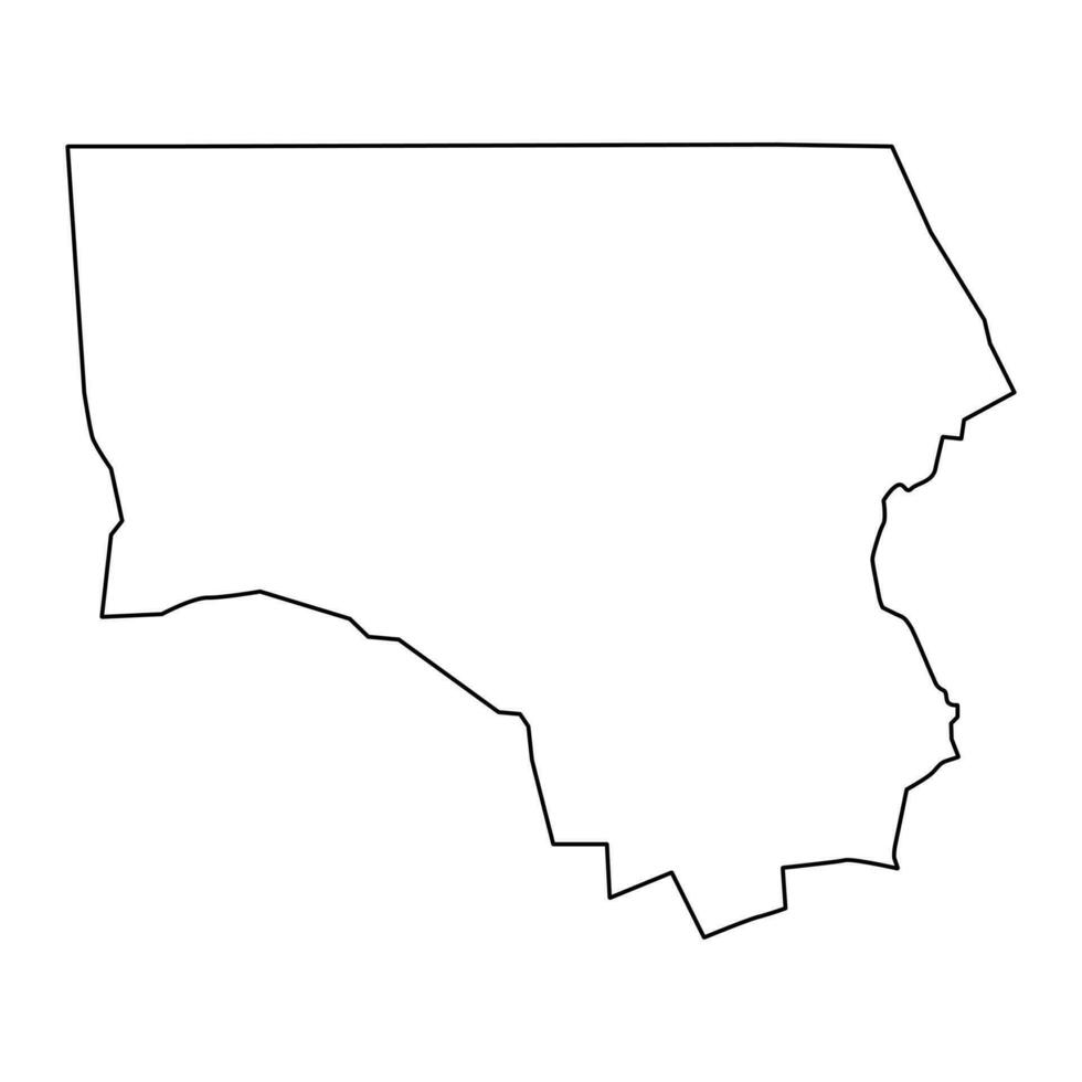 Norden kordofan Zustand Karte, administrative Aufteilung von Sudan. Vektor Illustration.
