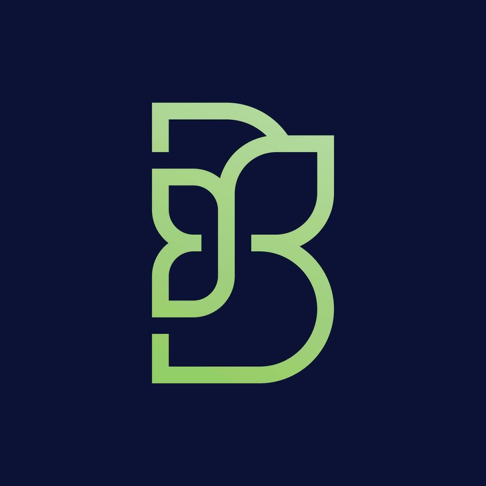 modern unik kreativ b logotyp design, minimal b första baserad vektor ikon
