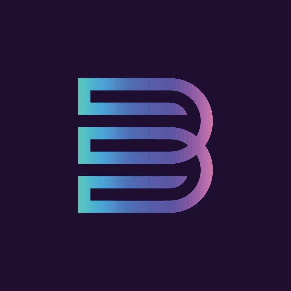 Initiale Brief b Technik Logo Design Vorlage Element vektor