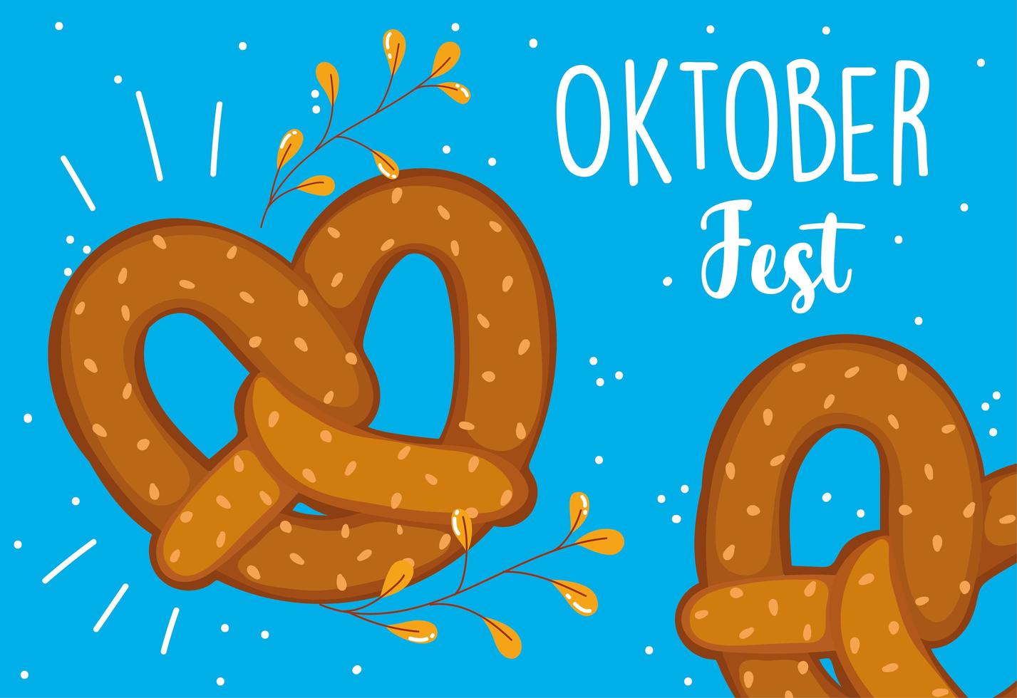 oktoberfest festival, kringlor mat traditionell, firande Tyskland vektor