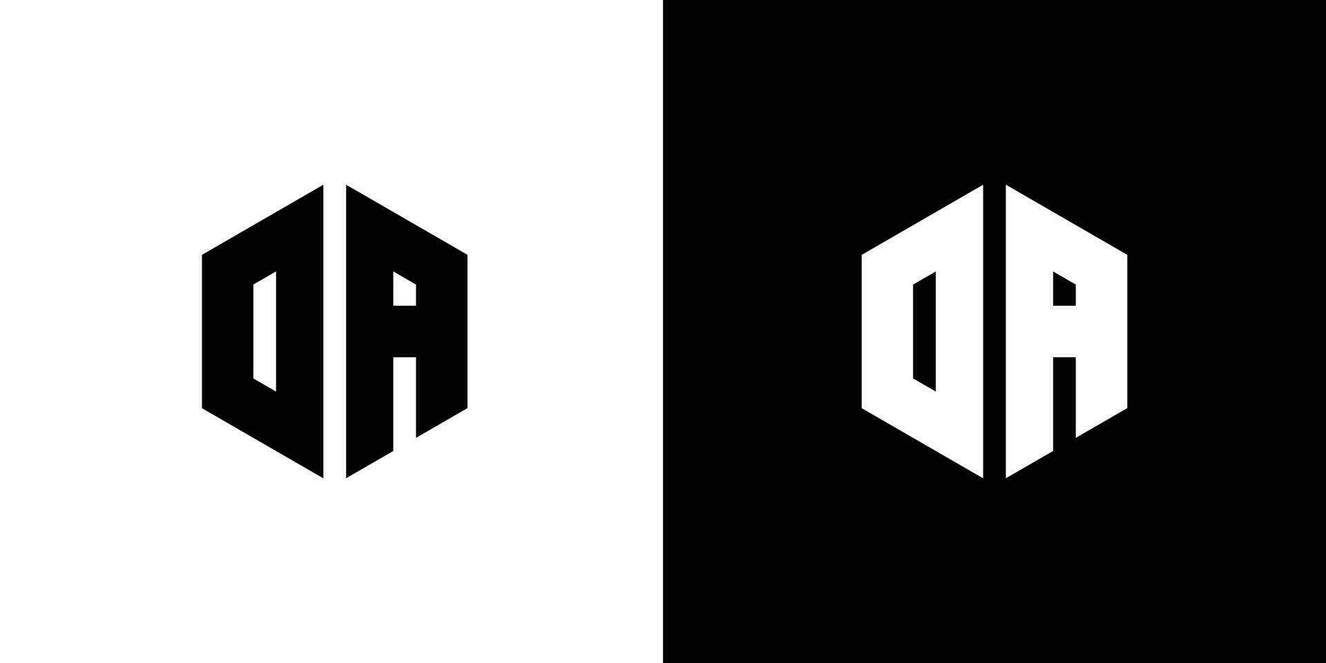 Brief Ö ein Polygon, sechseckig minimal und Fachmann Logo Design auf schwarz und Weiß Hintergrund vektor