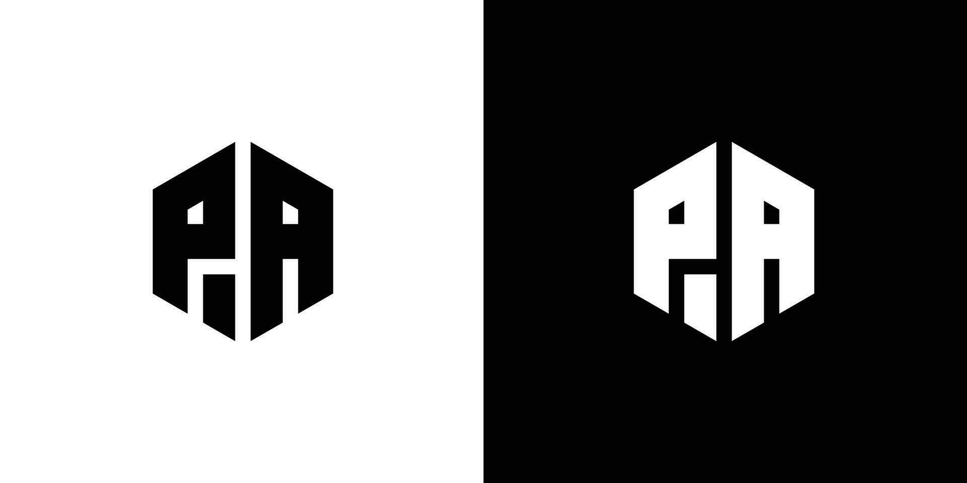 Brief p ein Polygon, sechseckig minimal und Fachmann Logo Design auf schwarz und Weiß Hintergrund vektor