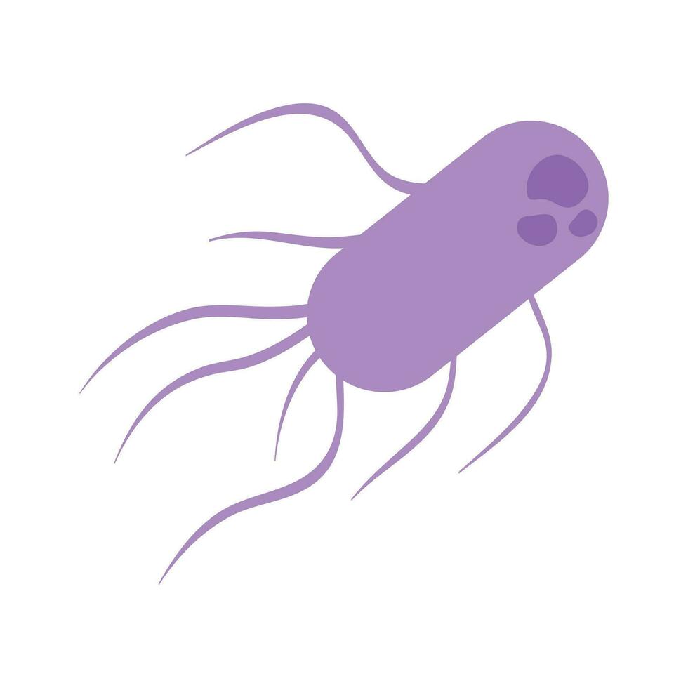 Virus und Bakterien Illustration isoliert im Weiß Hintergrund. Virus Bakterien Keime Entwürfe. vektor